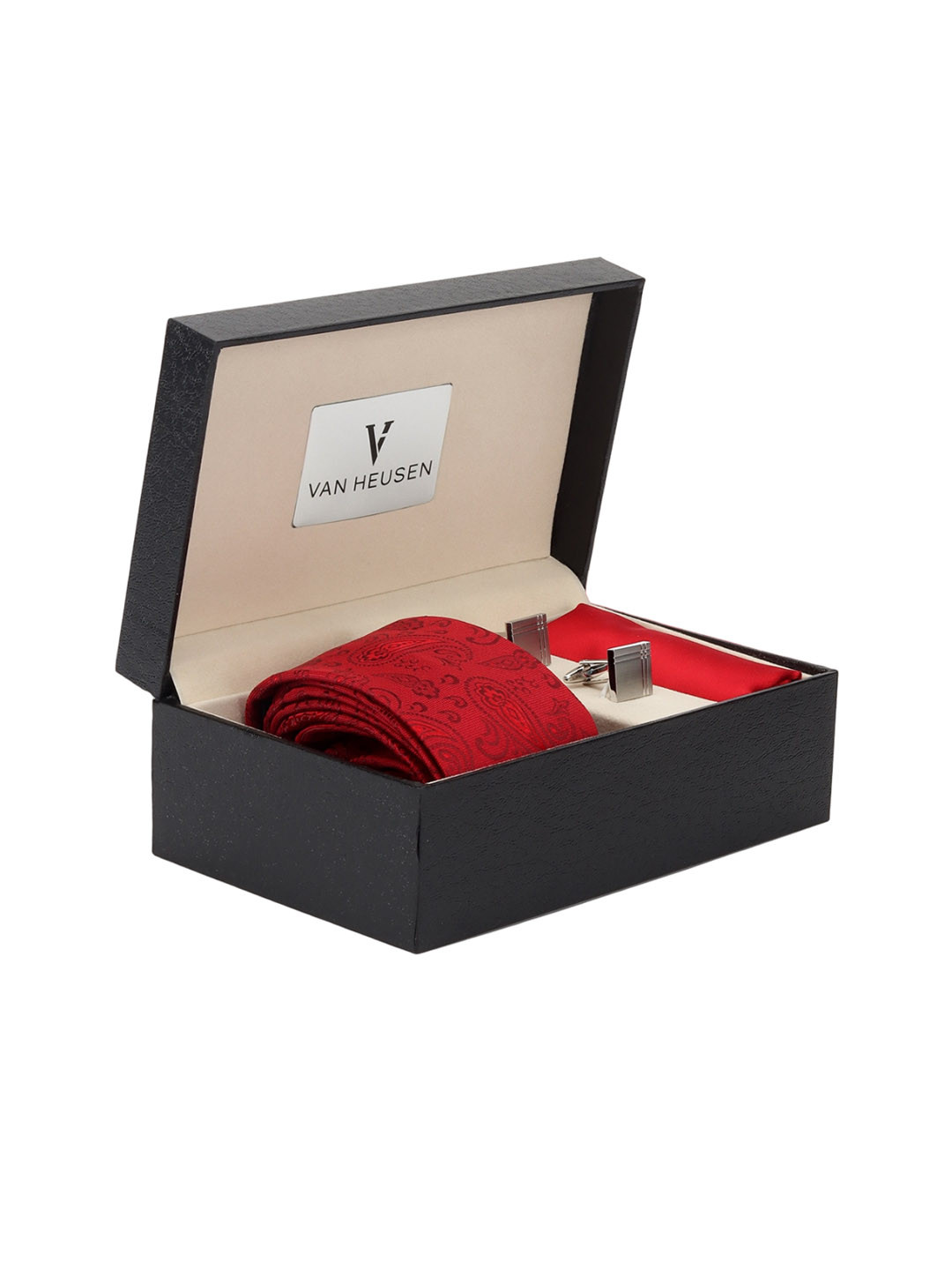 Van Heusen Men Tie Pocket Square And Cufflink Accessory Gift Set