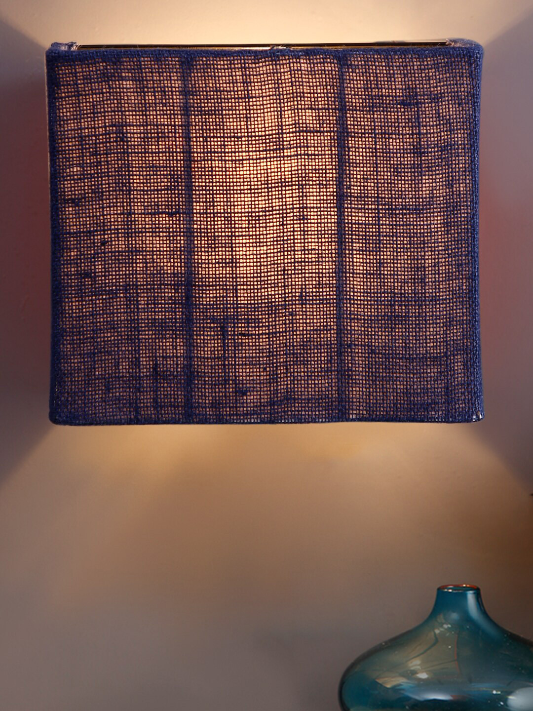 Devansh Blue Half Square Wall Mounted Lamp