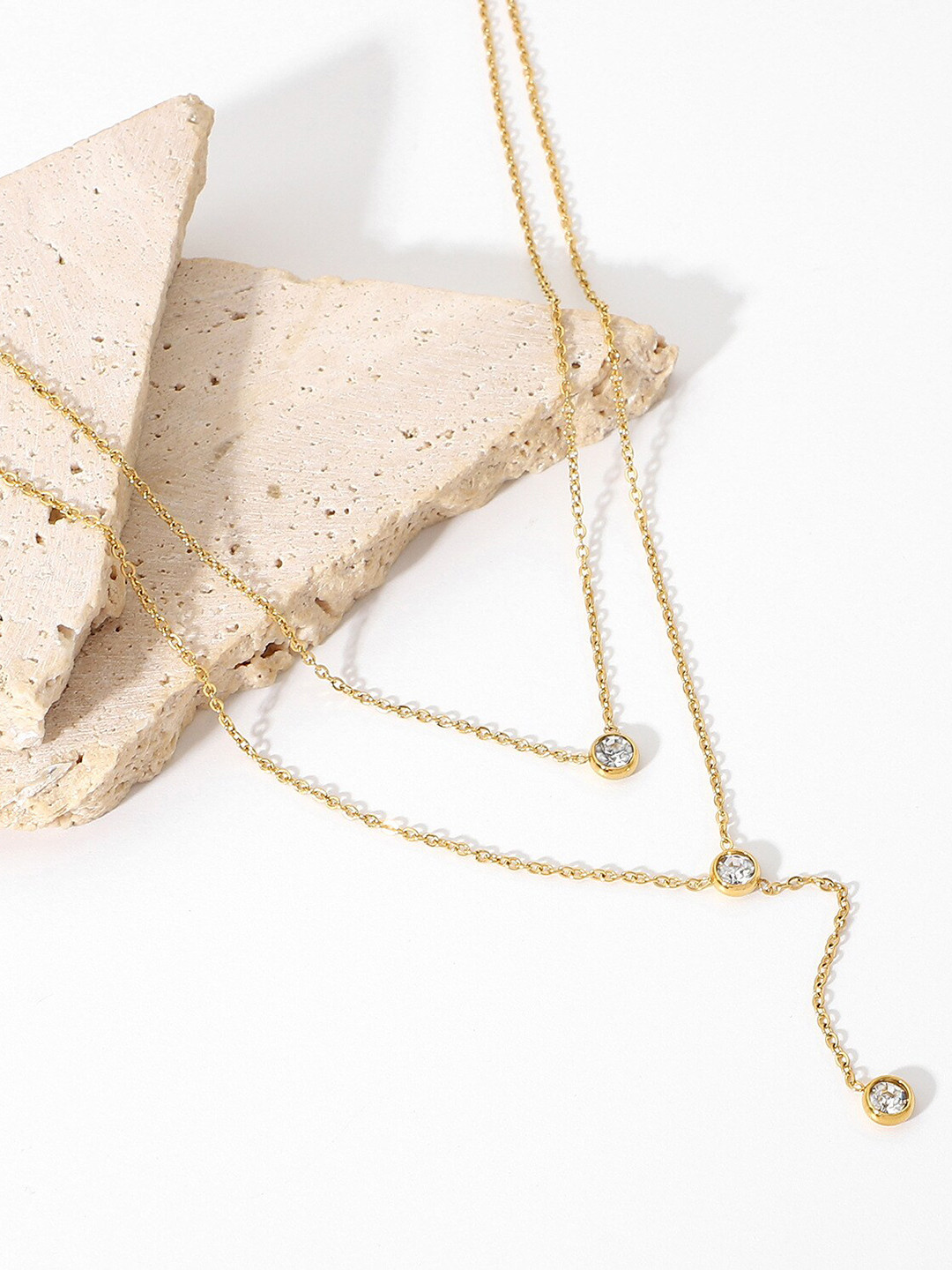 MYKI Gold Plated Stainless Steel Layered Chain