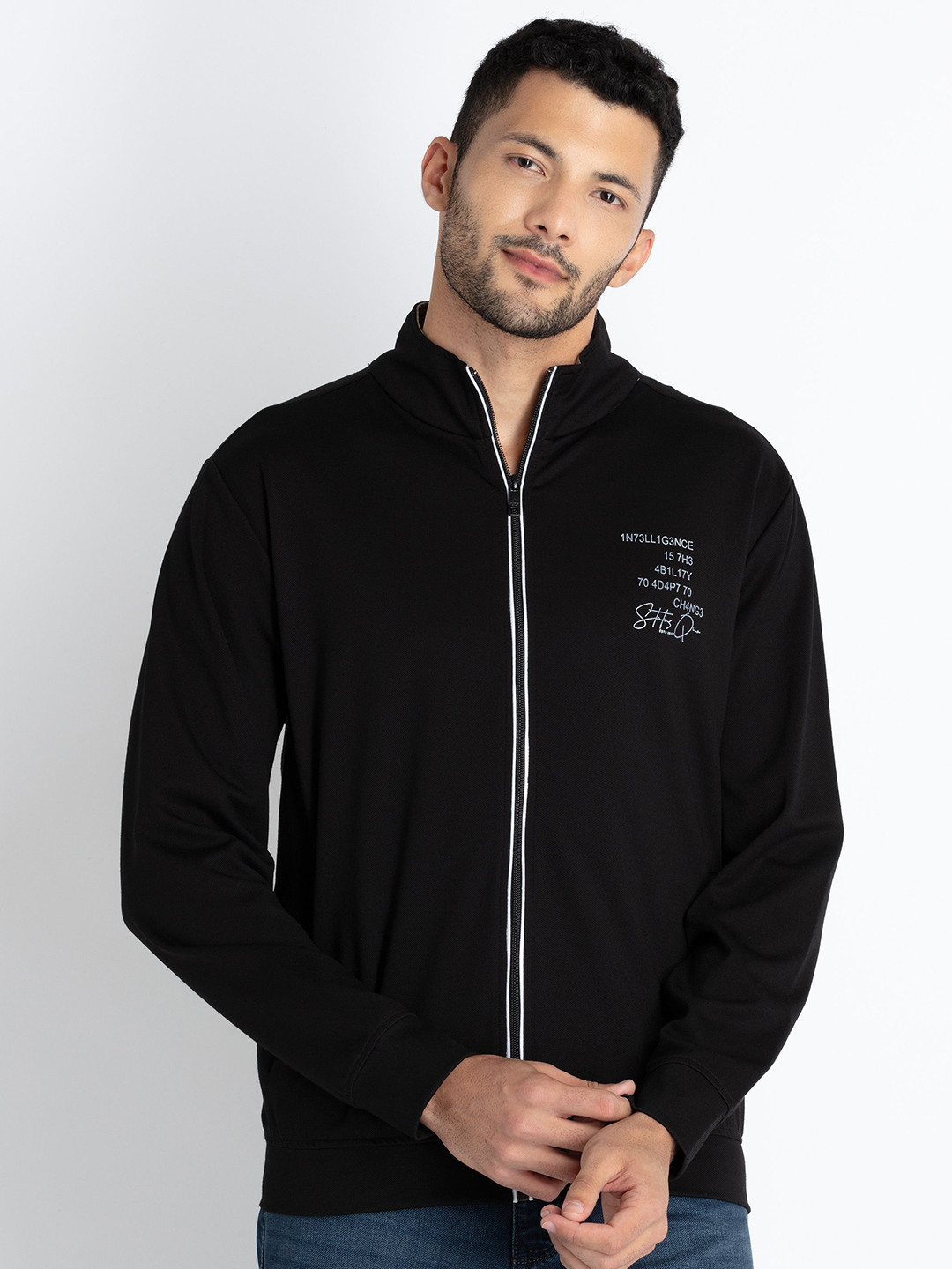 Status Quo Lightweight Front-Open Sweatshirt