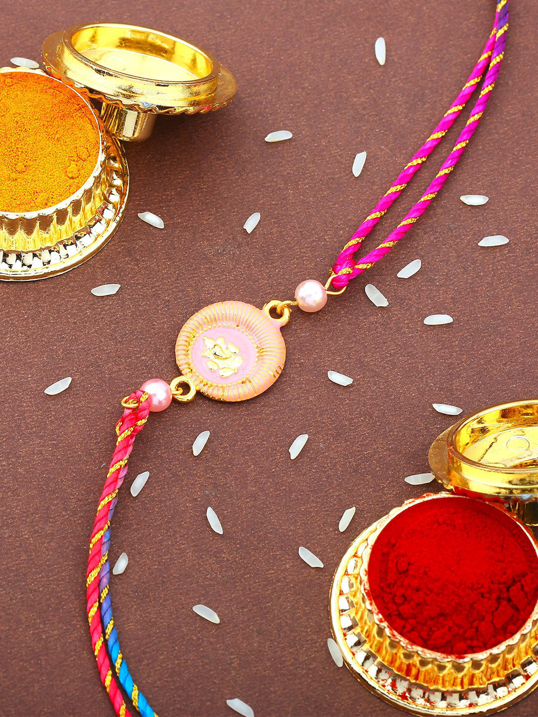 Estele Set Of 2 Ganesha Charm Rakhi