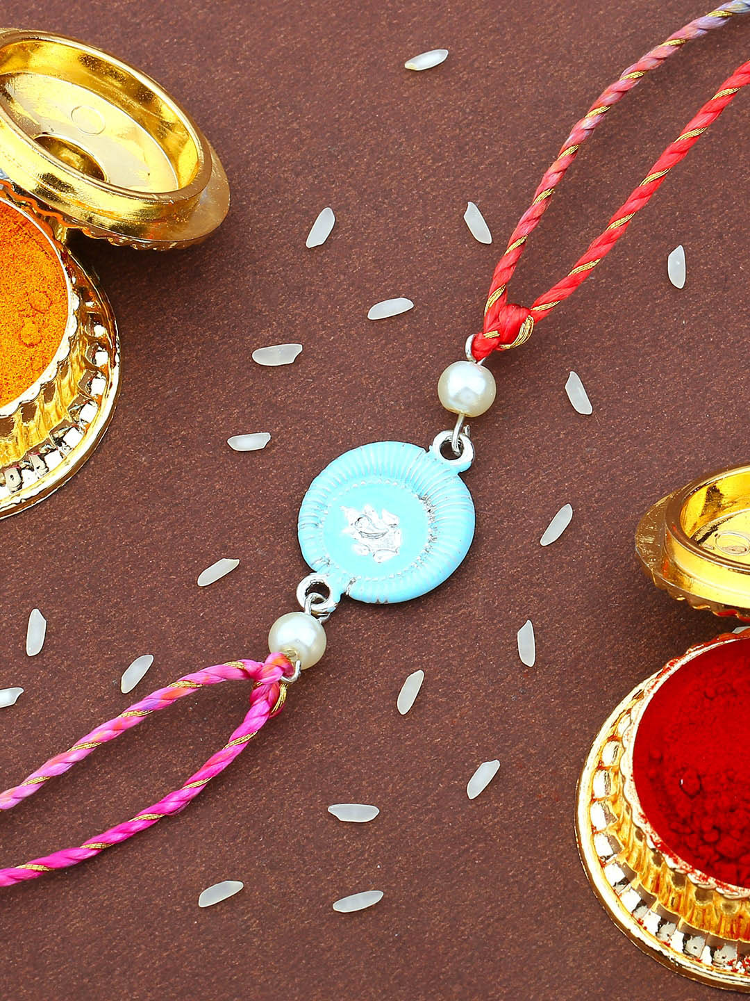 Estele Set Of 2 Ganesha charm Rakhis