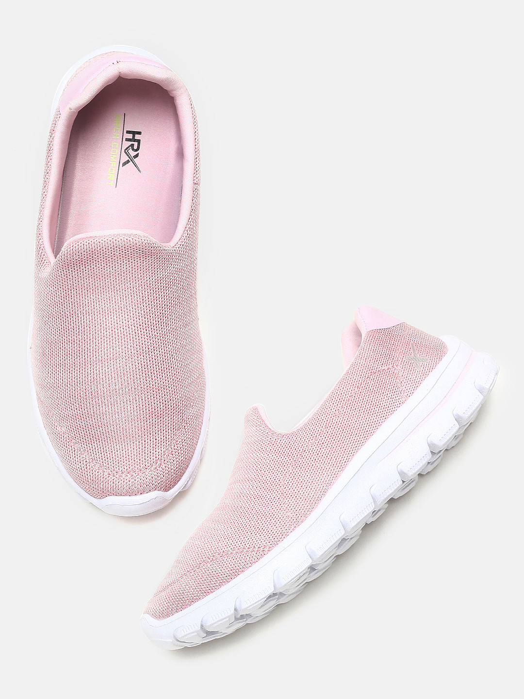 womens pink slip on sneakers