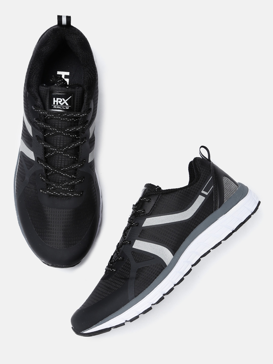 Hrx by hrithik roshan men black running shoes
