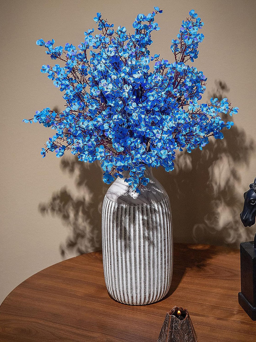 BS AMOR 10 Pcs Blue Gypsophilia Artificial Flower Sticks