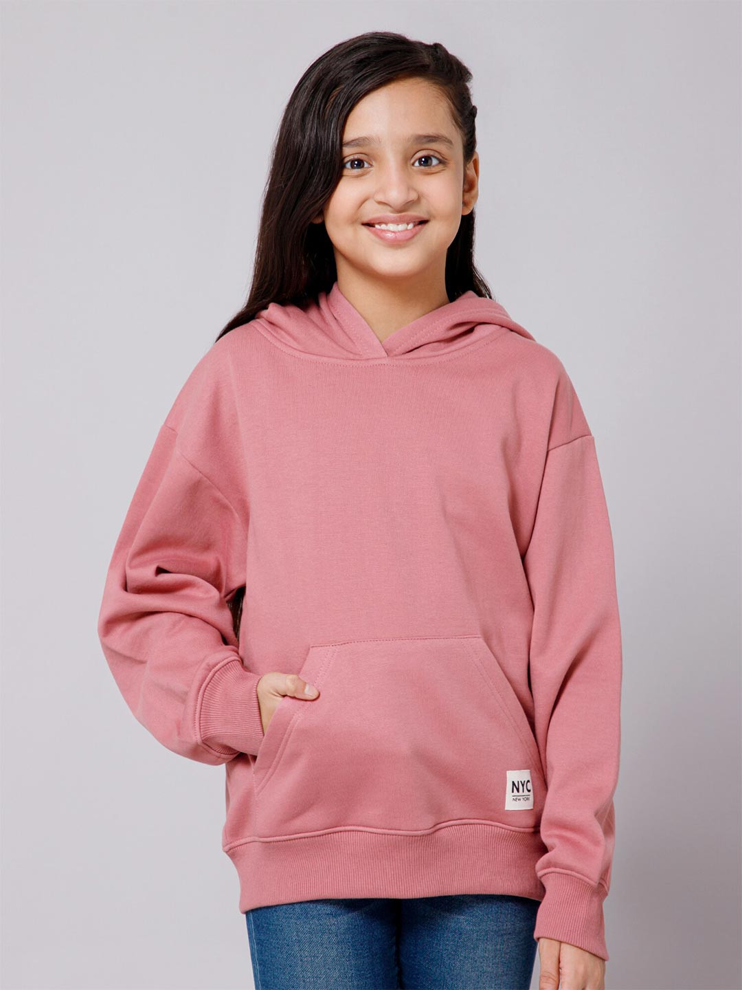 Alan Jones Girls Hooded Oversized Sweatshirt