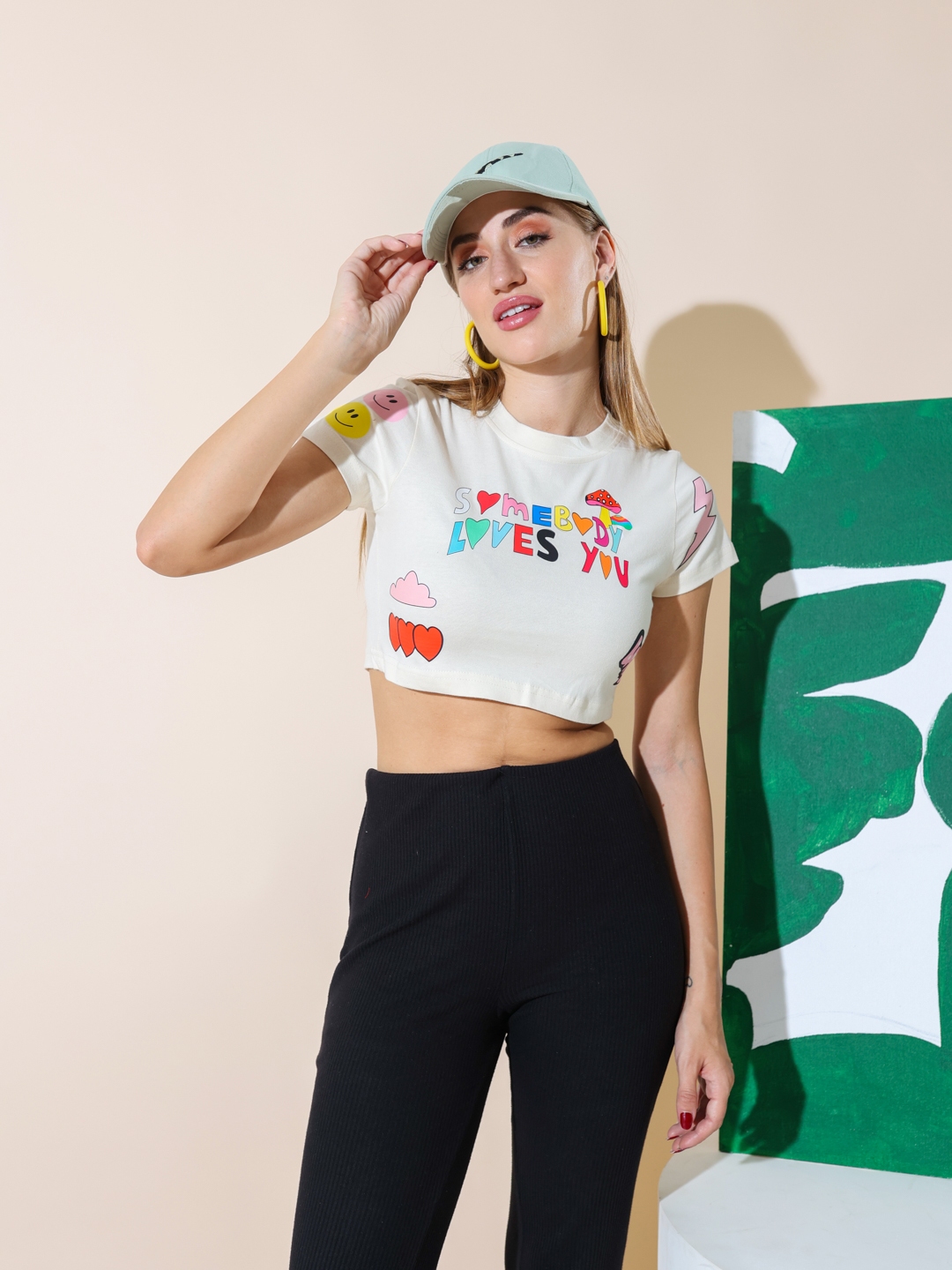 Stylecast X Hersheinbox Typography Printed Cotton Crop T Shirt - Tshirts for Women 24466946 | Myntra