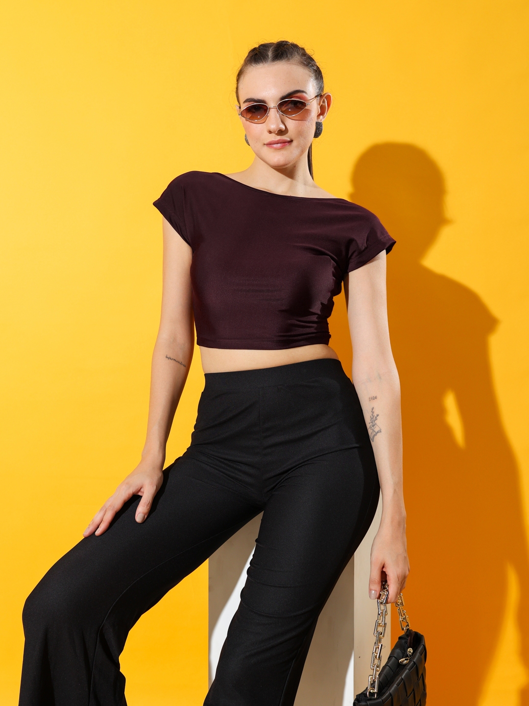 Stylecast X Hersheinbox Styled Back Crop Top - Tops for Women 24466954 | Myntra