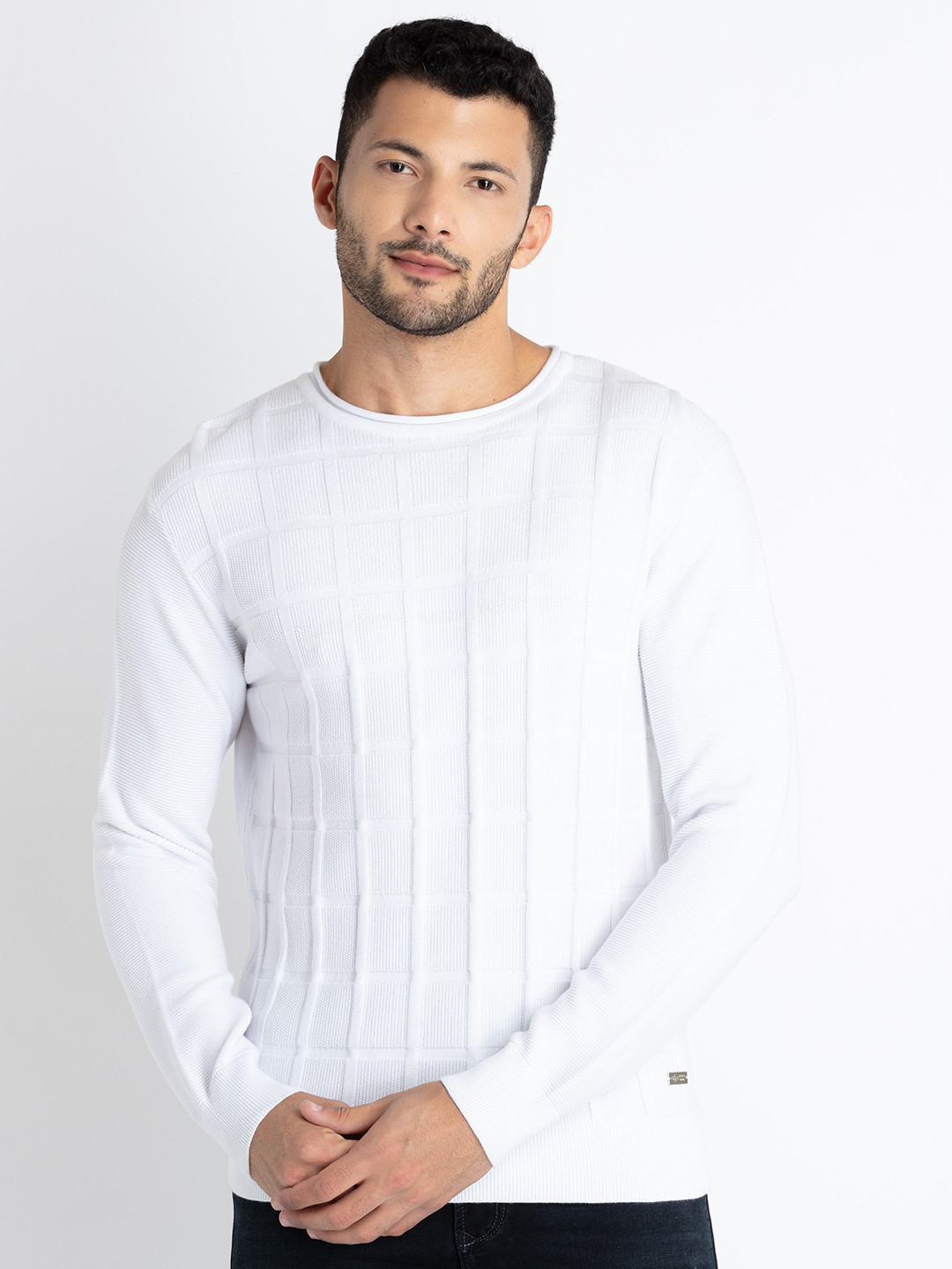 Status Quo Self Design Cotton Pullover