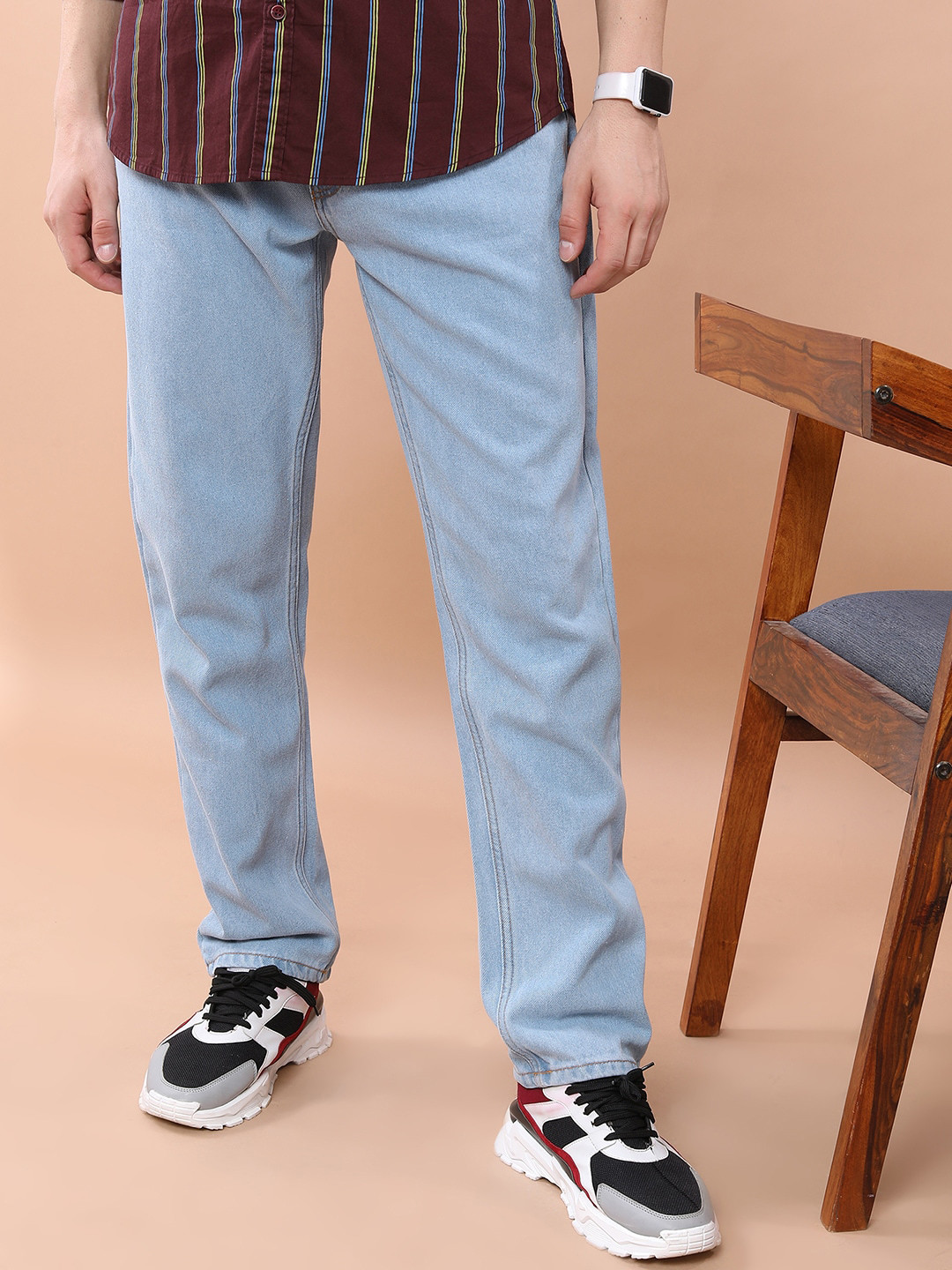 HIGHLANDER Men Straight Fit Clean Look Jeans