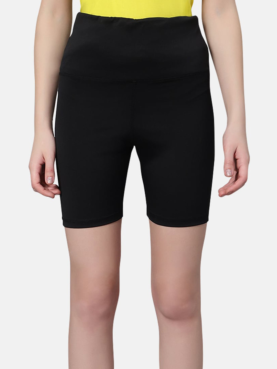 Omtex Women Skinny Fit High-Rise Sports Shorts