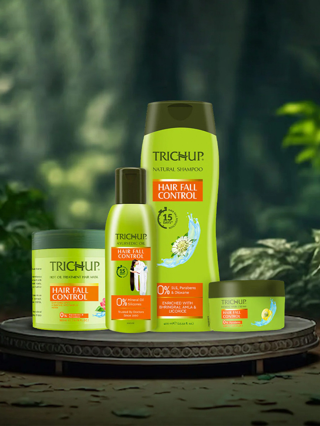 TRICHUP Hair Fall Control Set Of 3 Oil-200ml - Shampoo-400ml - Hair Mask-500ml