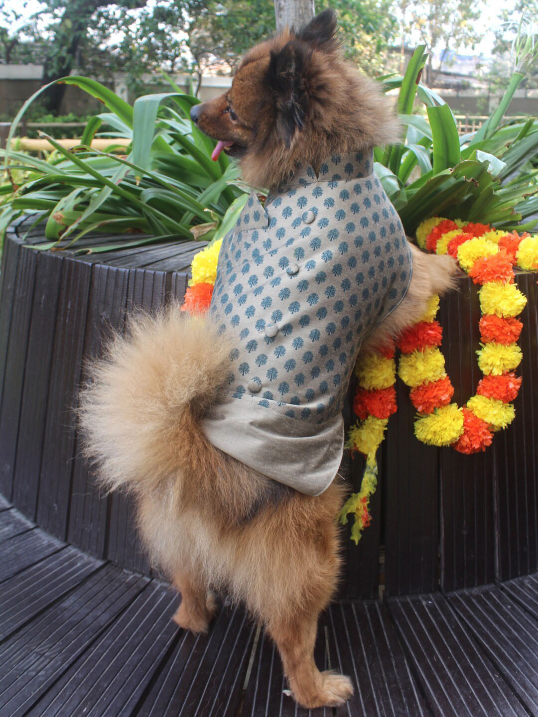 VASTRAMAY Printed Ethnic Jacket With Attached Kurta