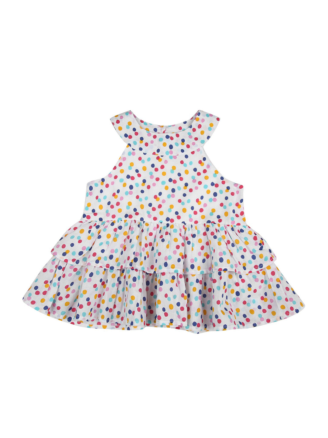 mothercare Polka Dots Printed Layered A-Line Dress