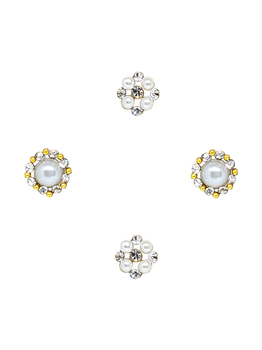 Comet Busters 4 Pcs Nose Studs Stick On's Self Adhesive Fake Nose Studs Bindis