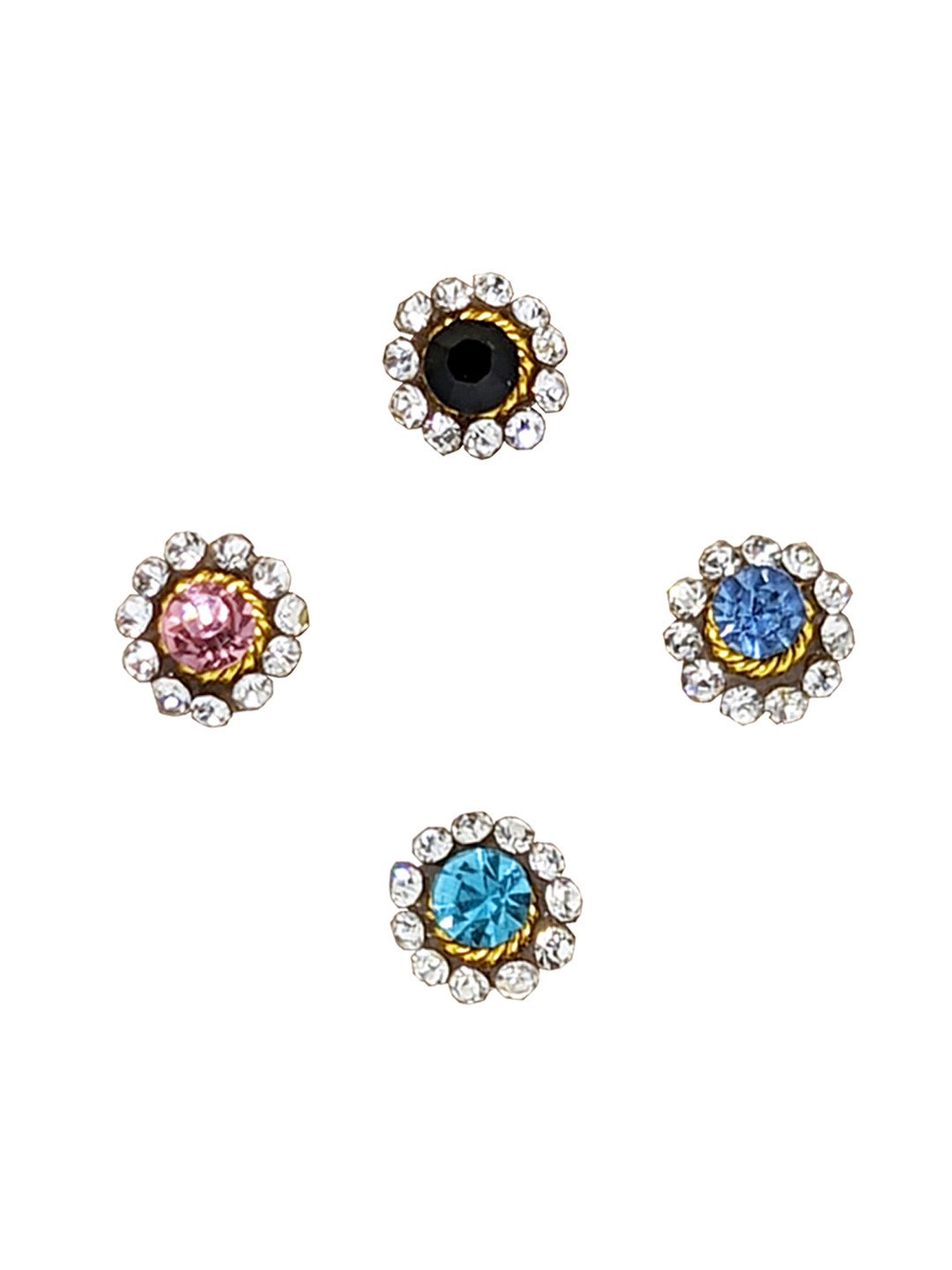 Comet Busters 4 Pcs Embellished Stick Ons Nose Stickers