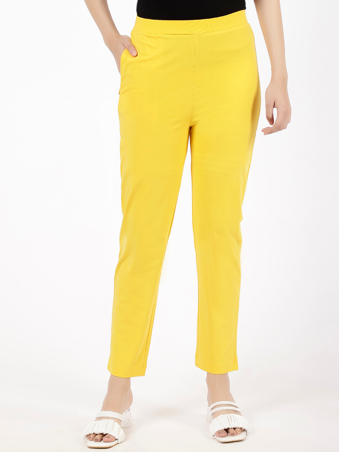 SPIFFY Relaxed Straight Leg Mid Rise Straight Fit Trousers