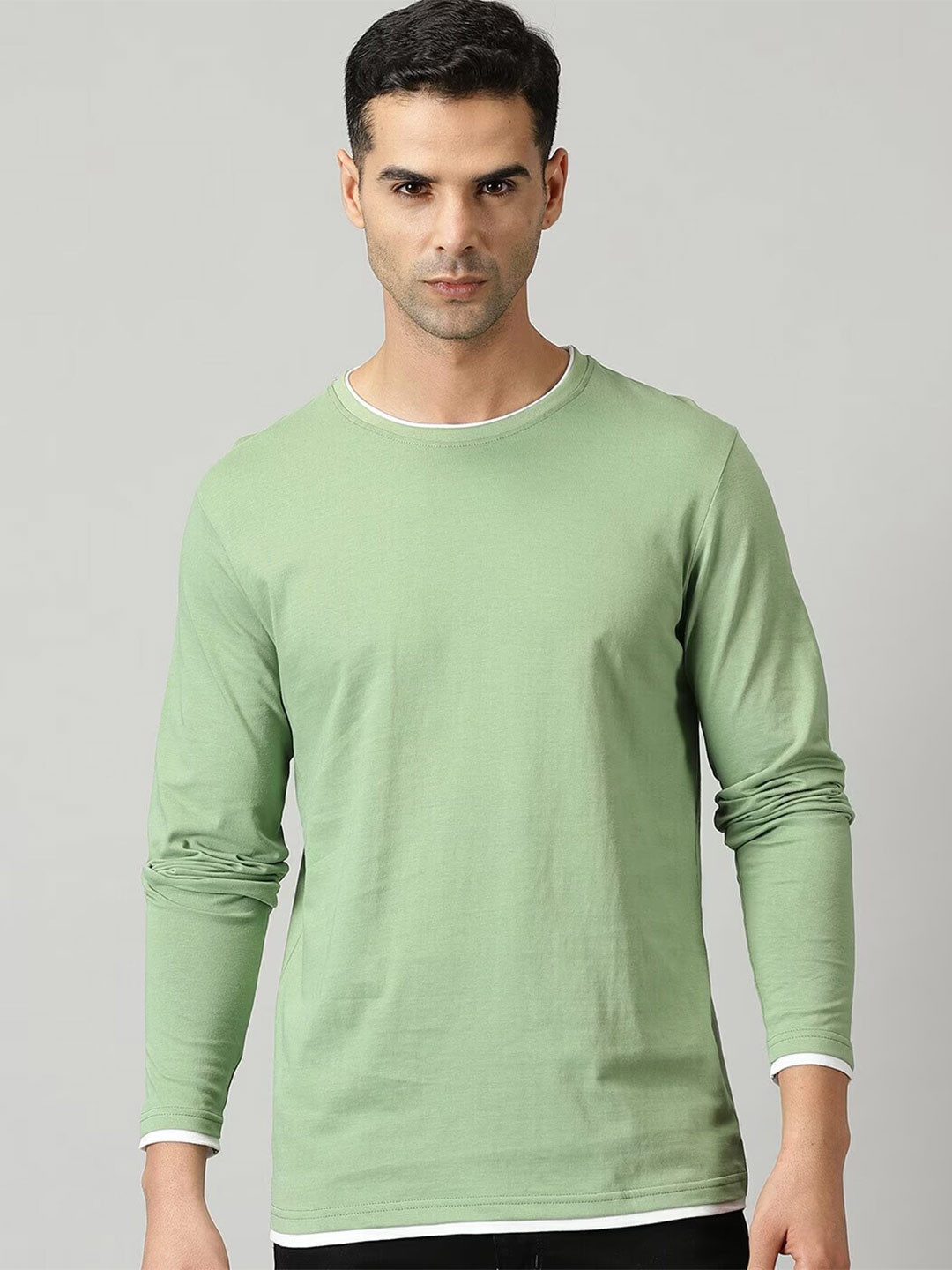 THE HOLLANDER Long Sleeves Pure Cotton Casual T-shirt