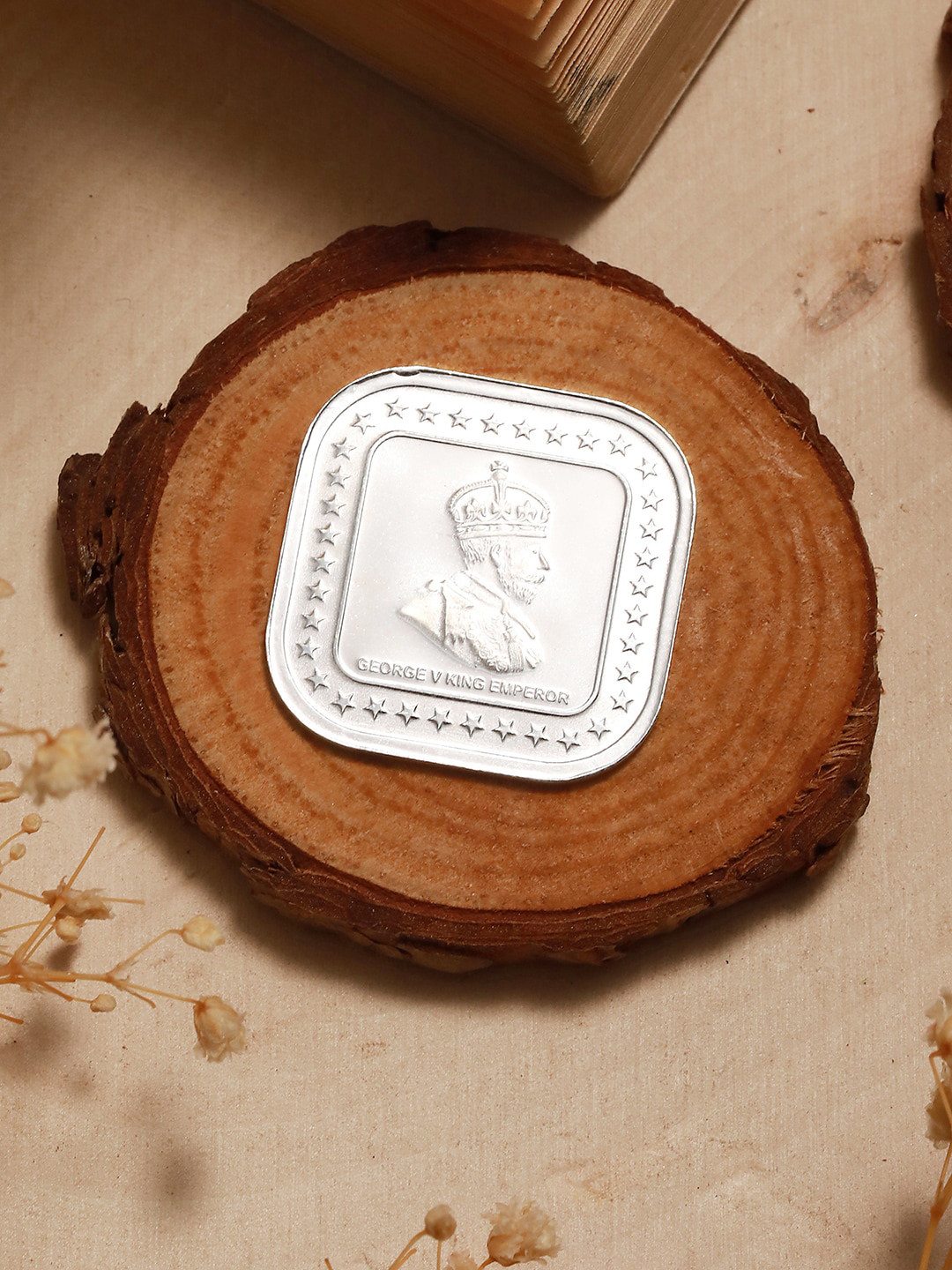 Saraf RS Jewellery Emperor George 10 Gram 999 Square Silver Coin