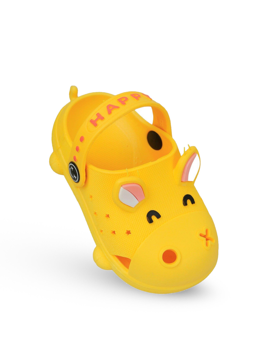 Yellow Bee Kids Cute Animal Self Design Rubber Clogs