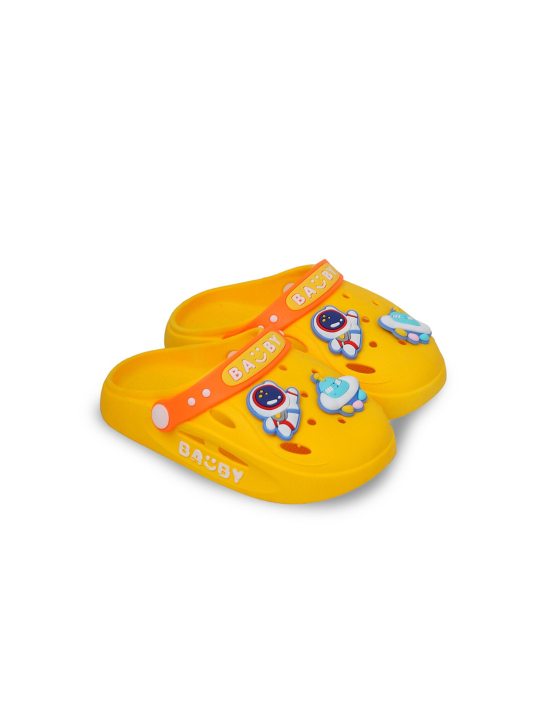 Yellow Bee Boys Astronaut & Spaceship Self Design Clogs