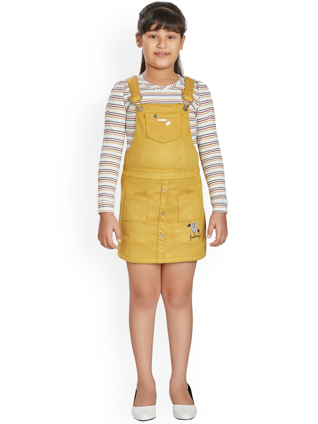 Peppermint Girls Above Knee Length Straight Dungaree