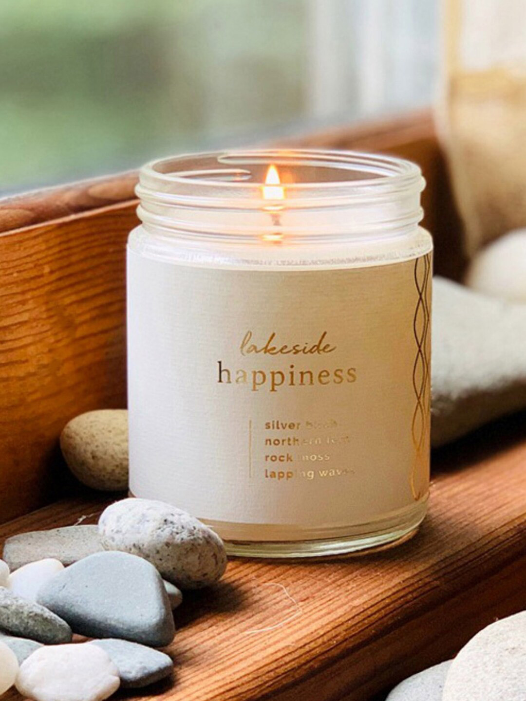 Aromatic Fables Lakeside Happiness Scented 1 Wick Honey Solid Round Regular Jar Candles