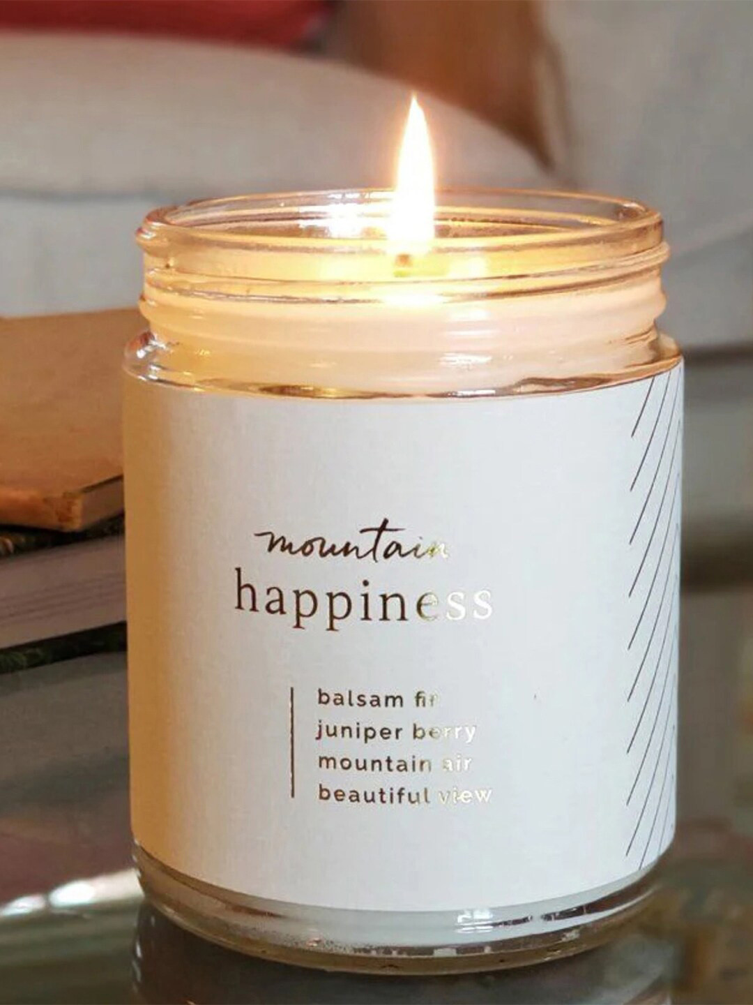 Aromatic Fables Mountain Happiness 1 Wick Raspberry Solid Round Regular Jar Candles