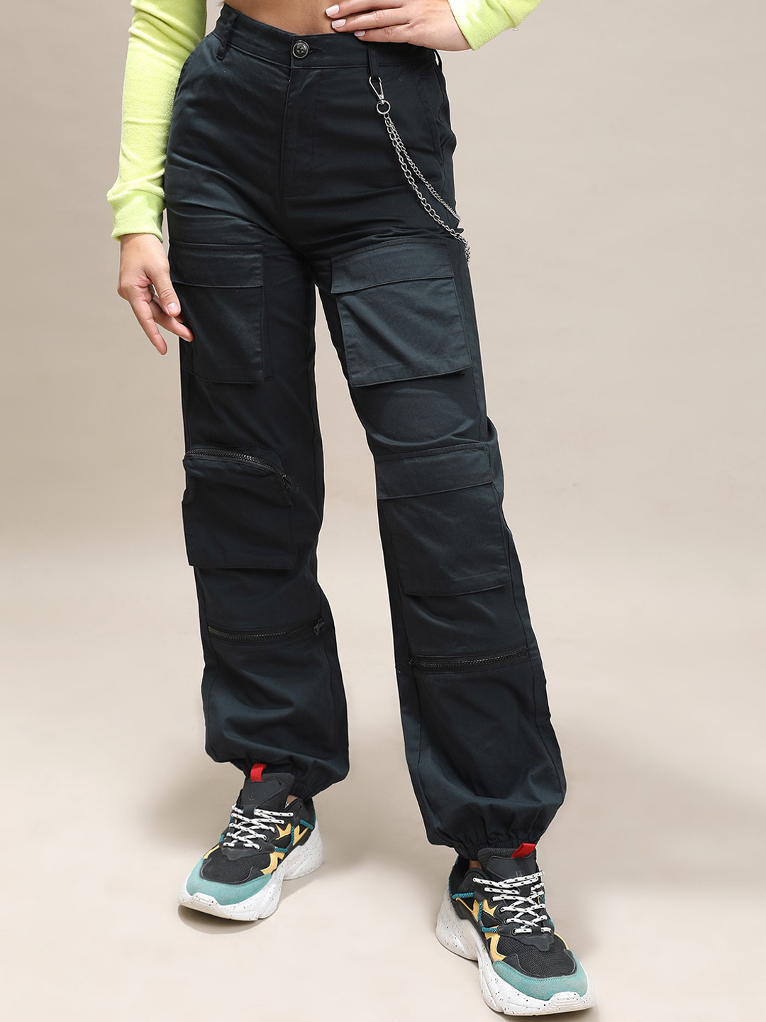 Tokyo Talkies Women Cargo Trousers