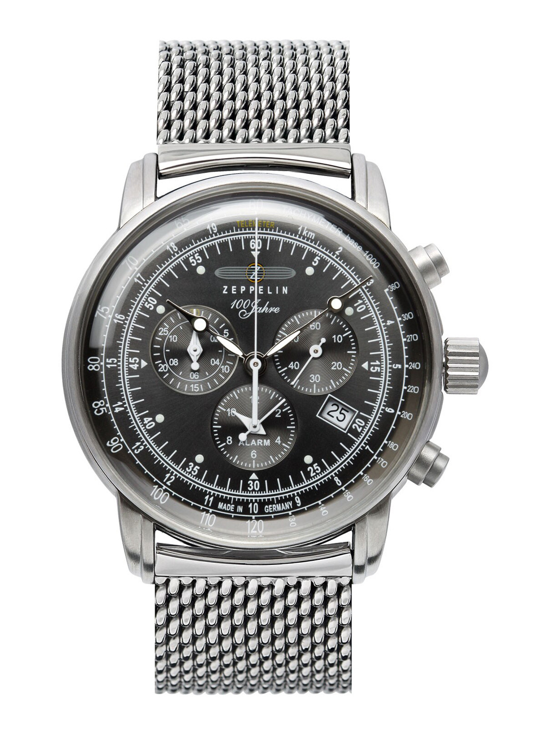 ZEPPELIN Men Textured Dial & Stainless Steel Straps Analogue Watch 7680M2