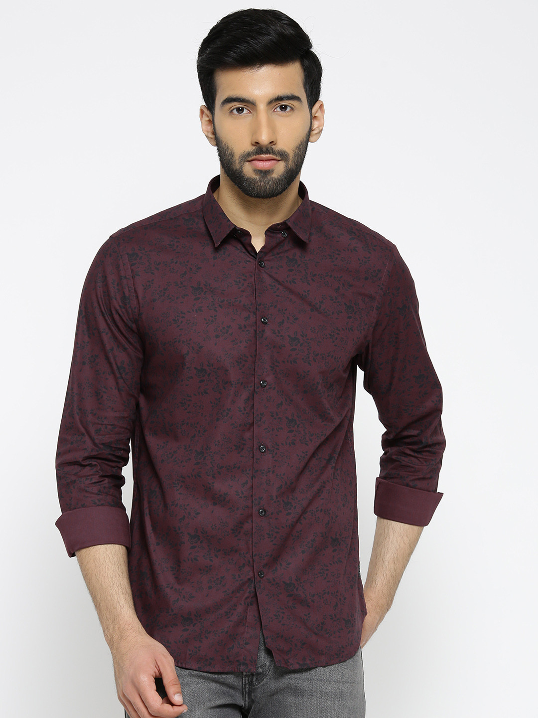 Floral Print Casual Shirt - Shirts 