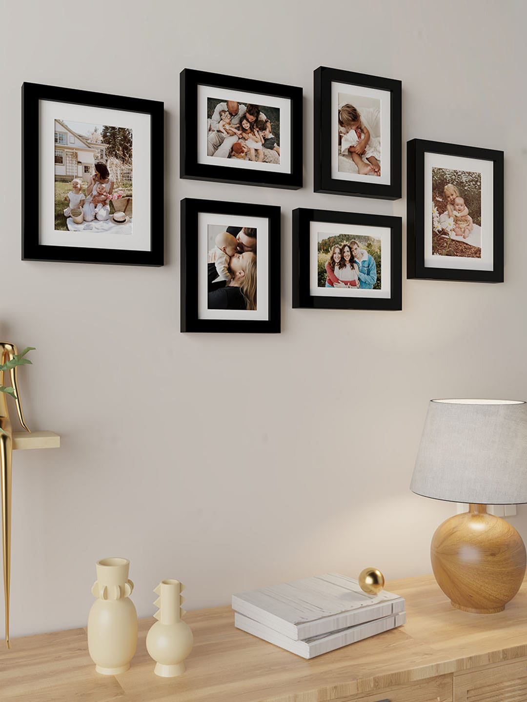 Art Street Black 6 Pieces Wooden Photo Frame