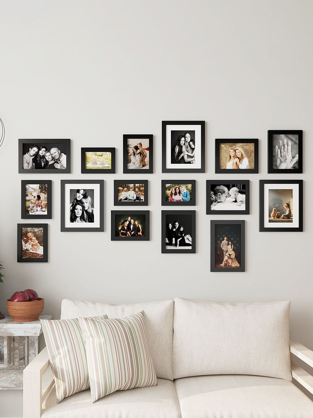 Art Street Black 16 Pieces Wooden Photo Frame