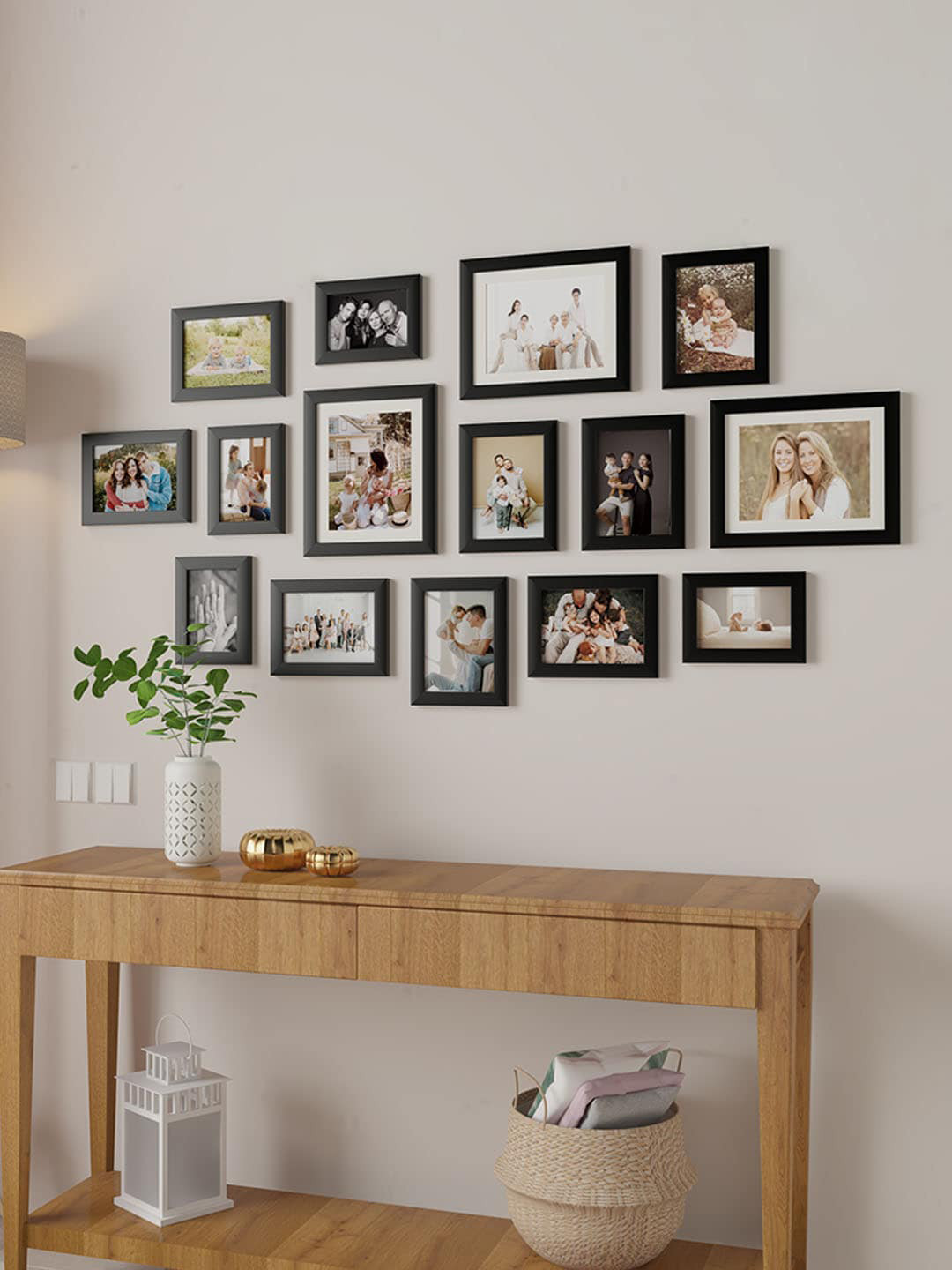 Art Street 15 Pcs Black Fiber Wood Photo Frames