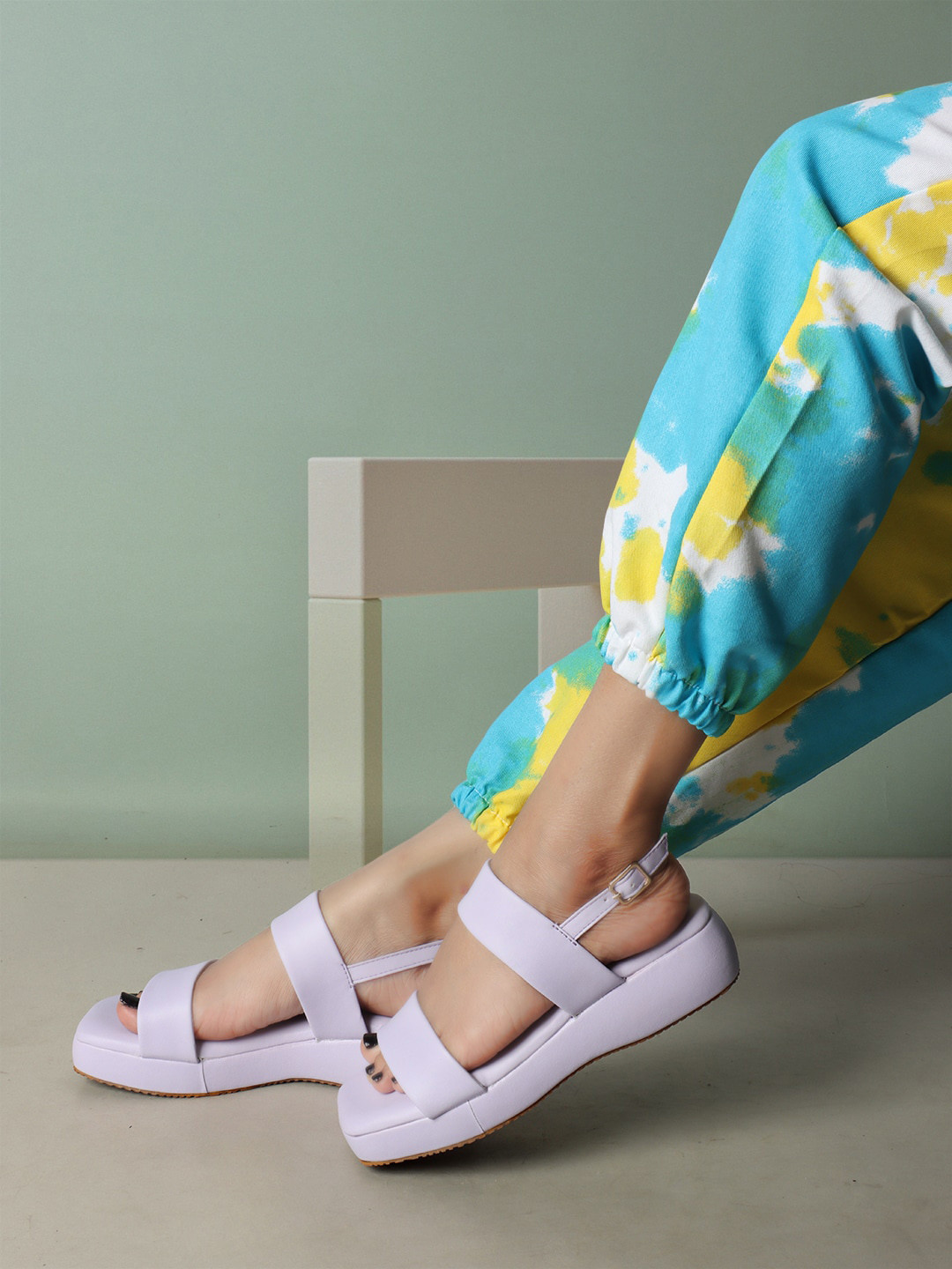 ICONICS Double Strap Flatform Heels