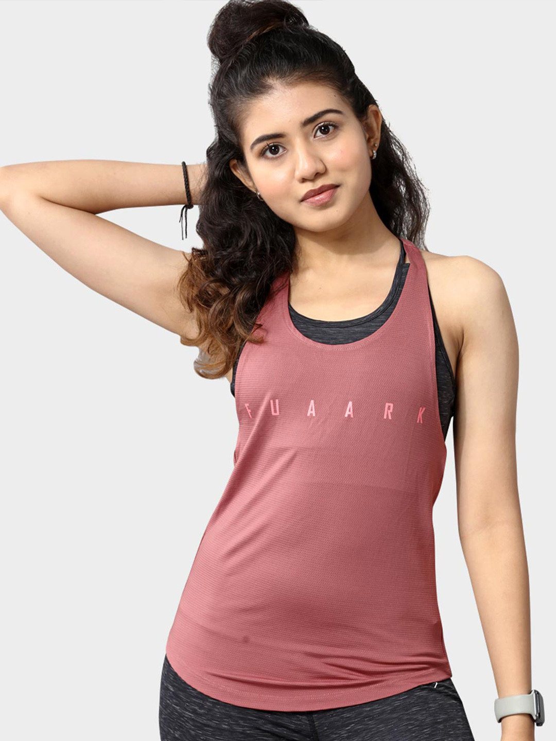 FUAARK Self Design Slim Fit Gym Tank Top