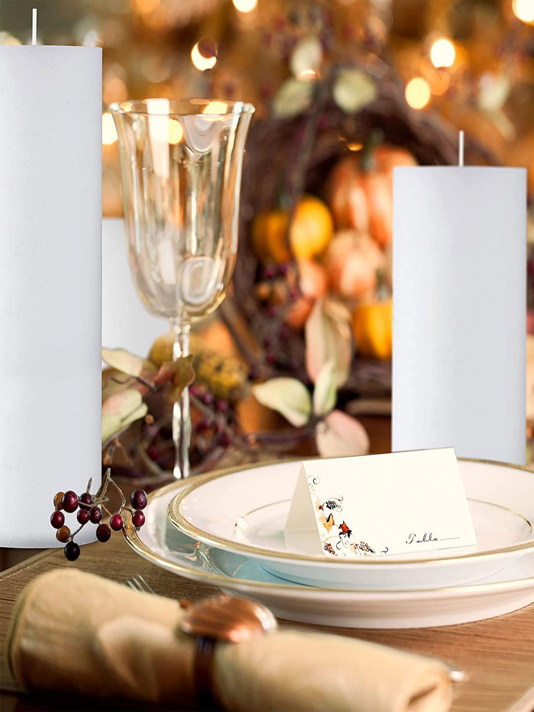 Aromatic Fables Rustic 4Pcs Scented 1 Wick Vanilla Solid Geometric Regular Pillar Candles