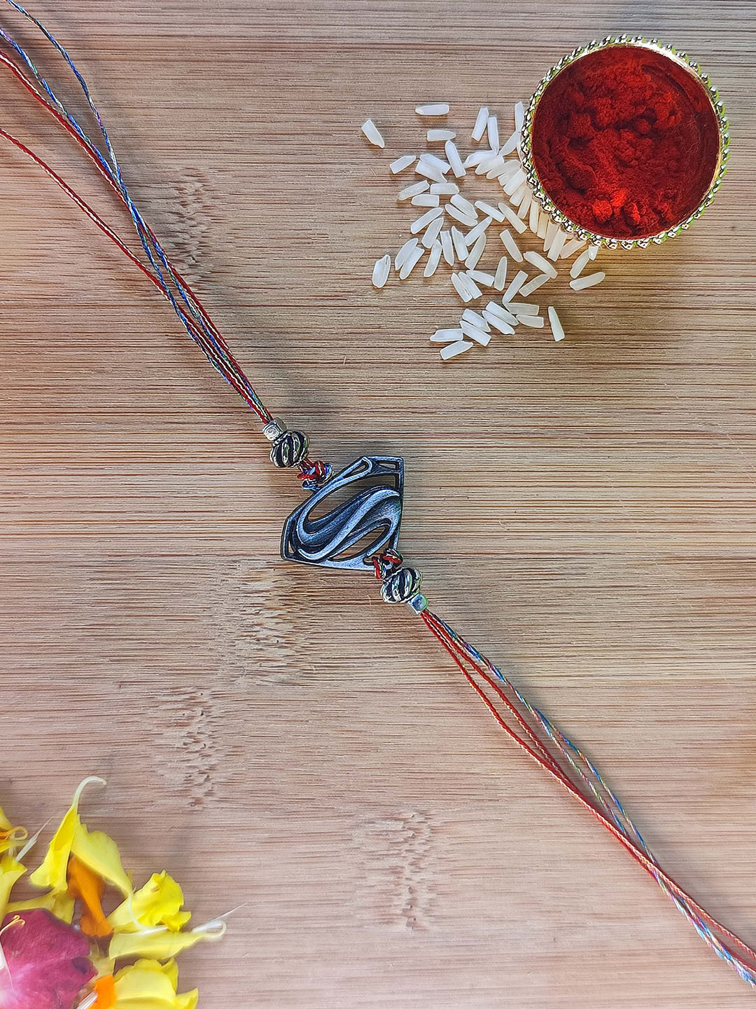 CRAYTON Superman Charm Detailed Rakhi