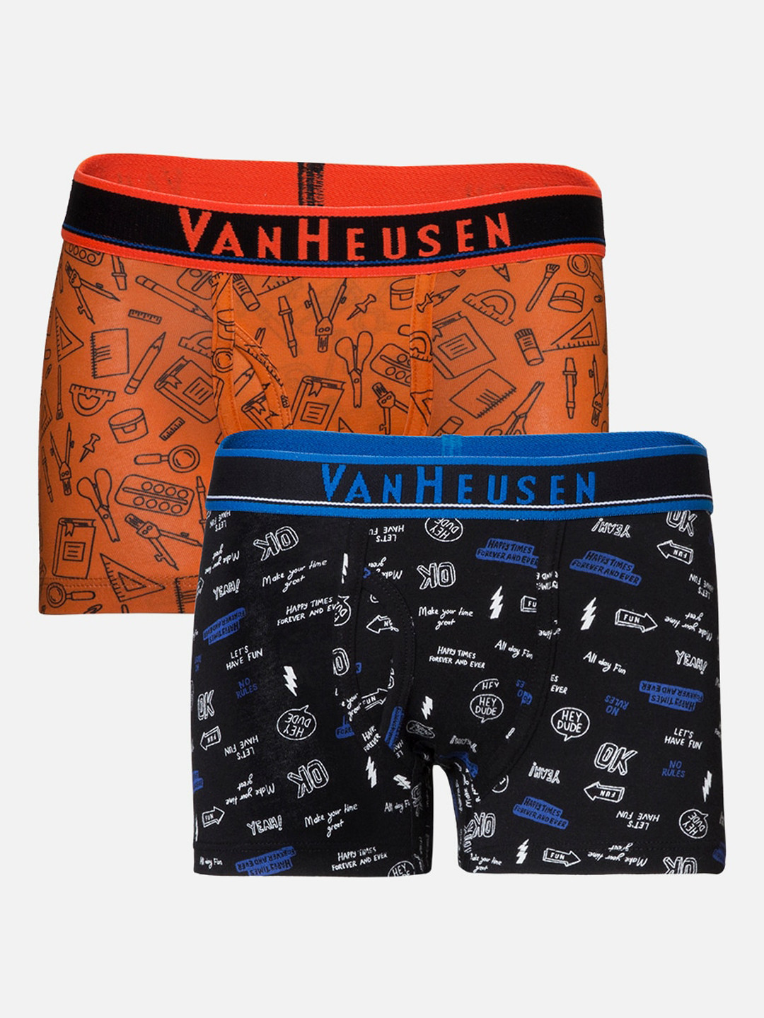 Van Heusen Boys Pack of 2 Allover Print Ultra Soft - Trunks