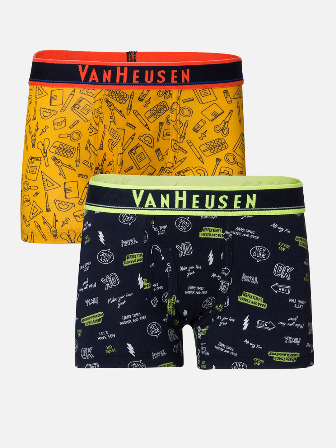 Van Heusen Boys Pack of 2 Allover Print Ultra Soft - Trunks