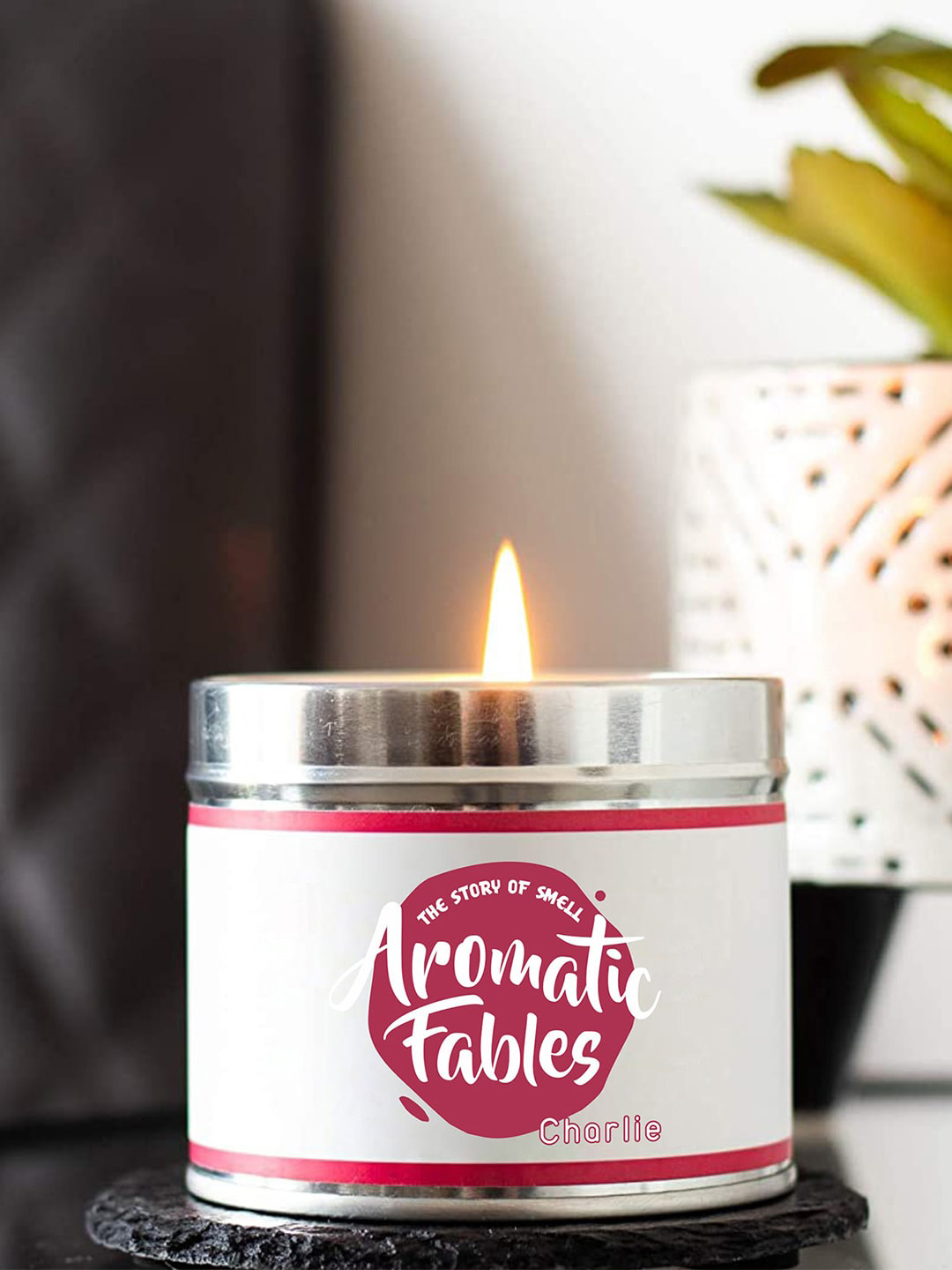 Aromatic Fables Tin Jar Candle Scented 1 Wick Charlie Solid Round Regular Candles