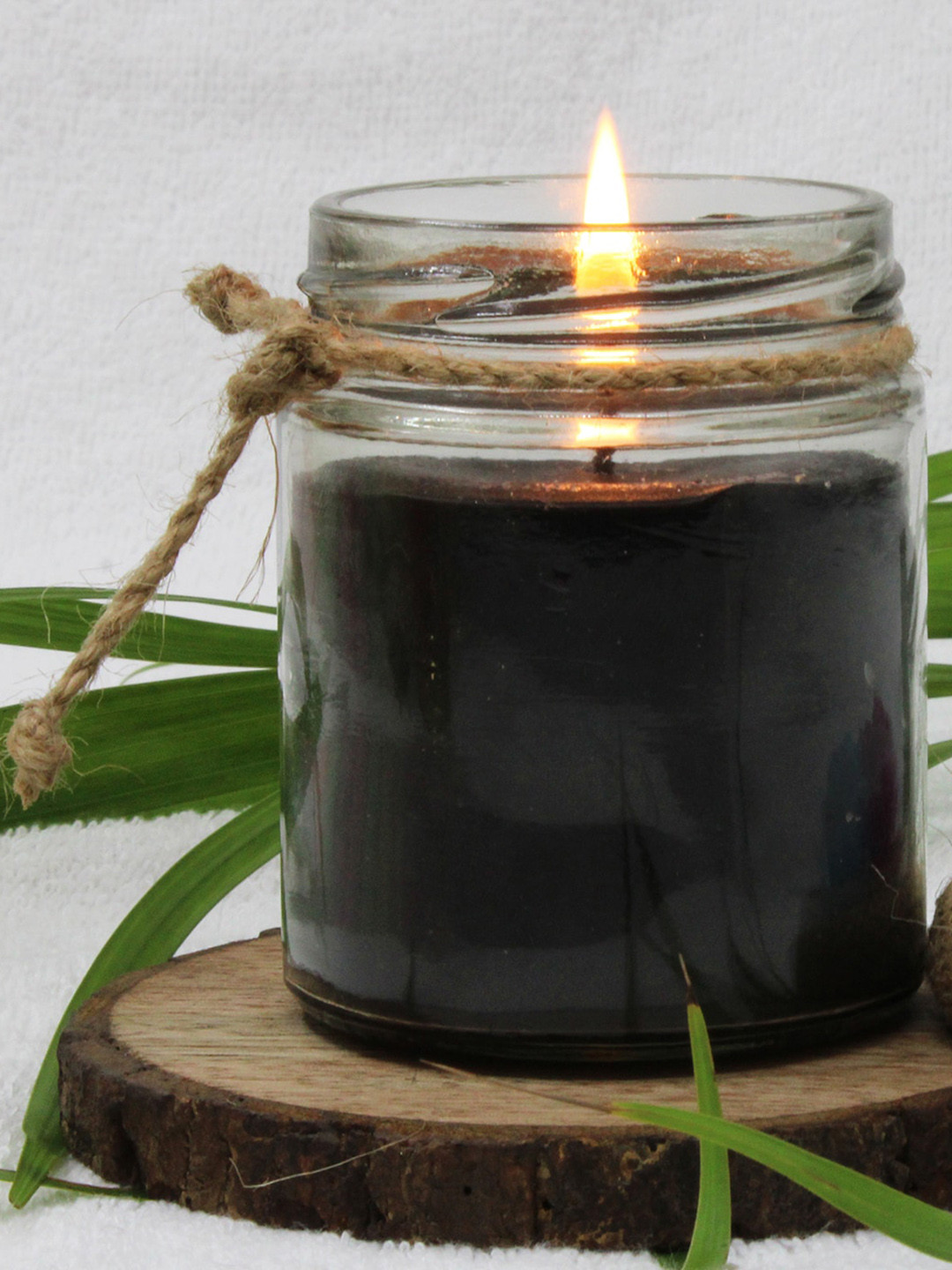 atorakushon Scented 1 Wick Jasmine Solid Geometric Regular Jar Candles