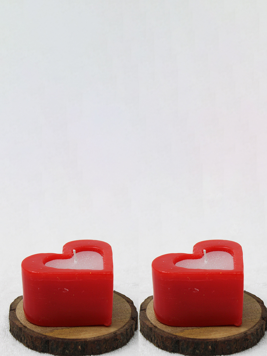 atorakushon 2Pcs Scented 1 Wick Ocean Breeze Solid Heart Regular Tea Light Candles