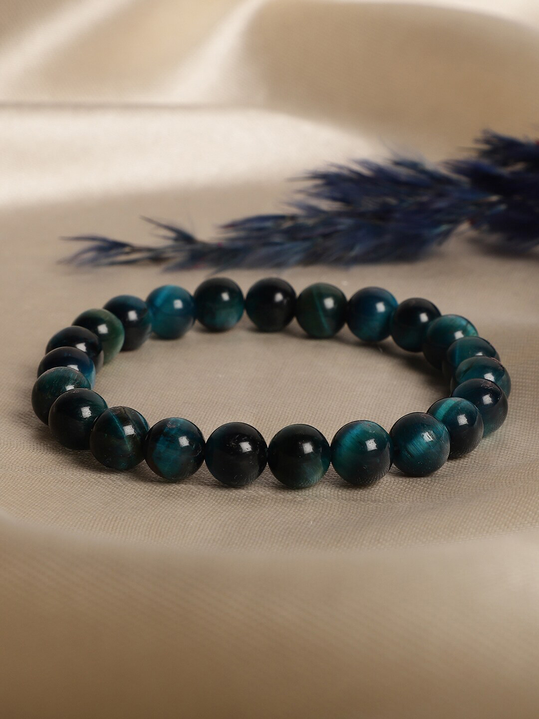 TAG 7 Women Tiger Eye Semi Precious Stone Bracelet