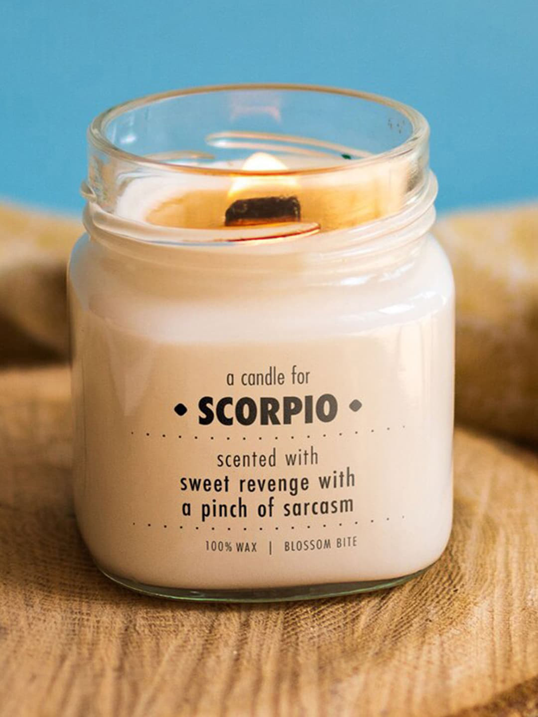 Aromatic Fables Scorpio Zodiac Blossom Bite Conversational Round Regular Jar Candles