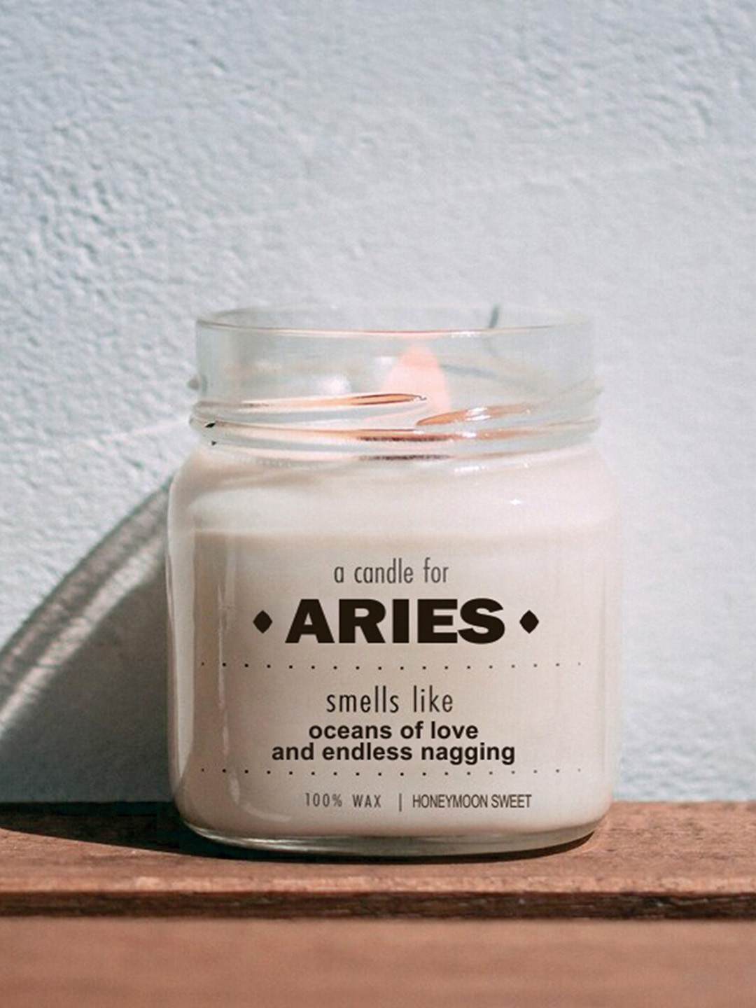 Aromatic Fables Honeymoon Sweet Sunsign Scented Candle Aries Zodiac Jar Candles