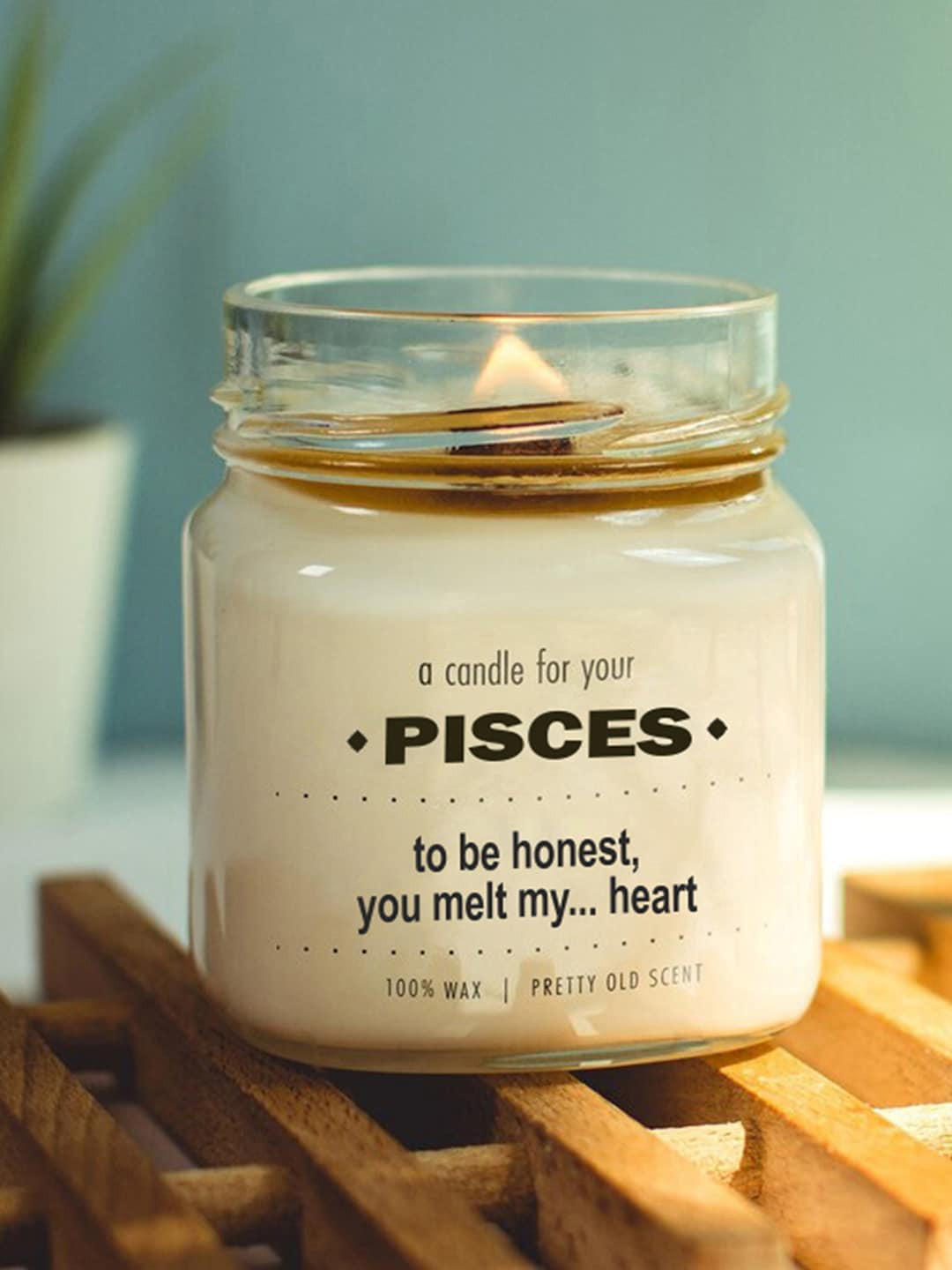 Aromatic Fables Pisces Zodiac 1 Wick Pretty Old Conversational Round Regular Jar Candles