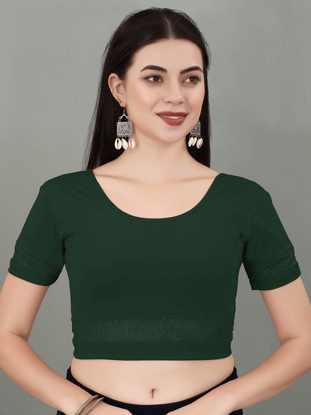SERONA FABRICS Short Sleeves Princess Cut Saree Blouse