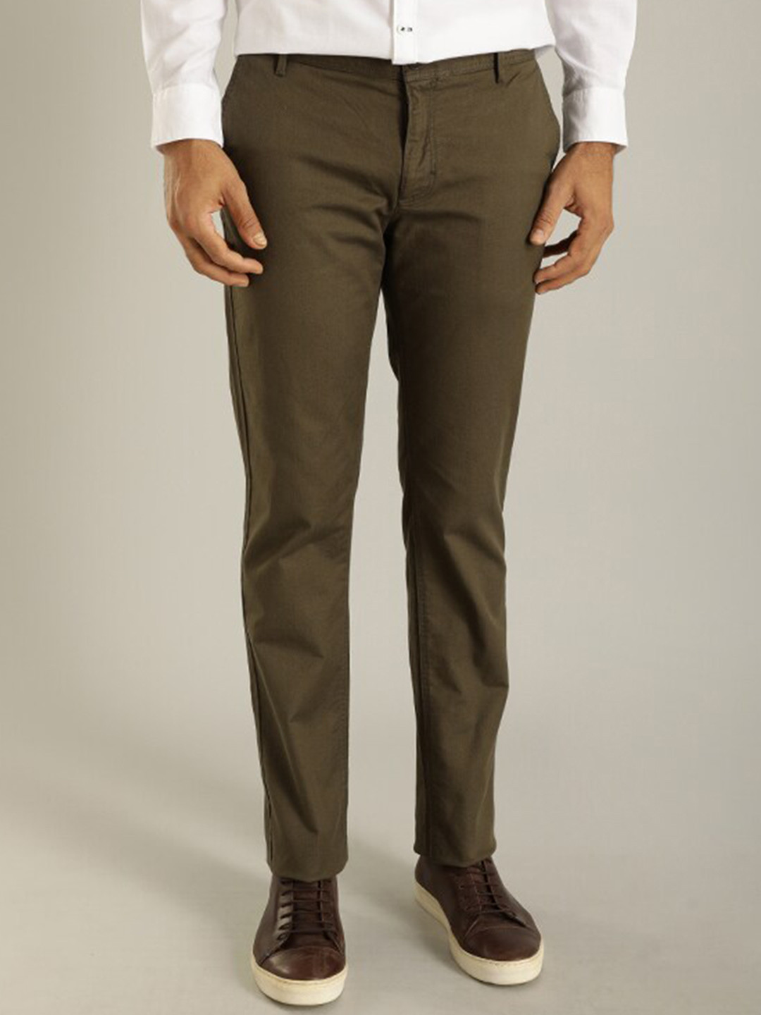 Indian Terrain Men Kansas Mid-Rise Chinos Trousers