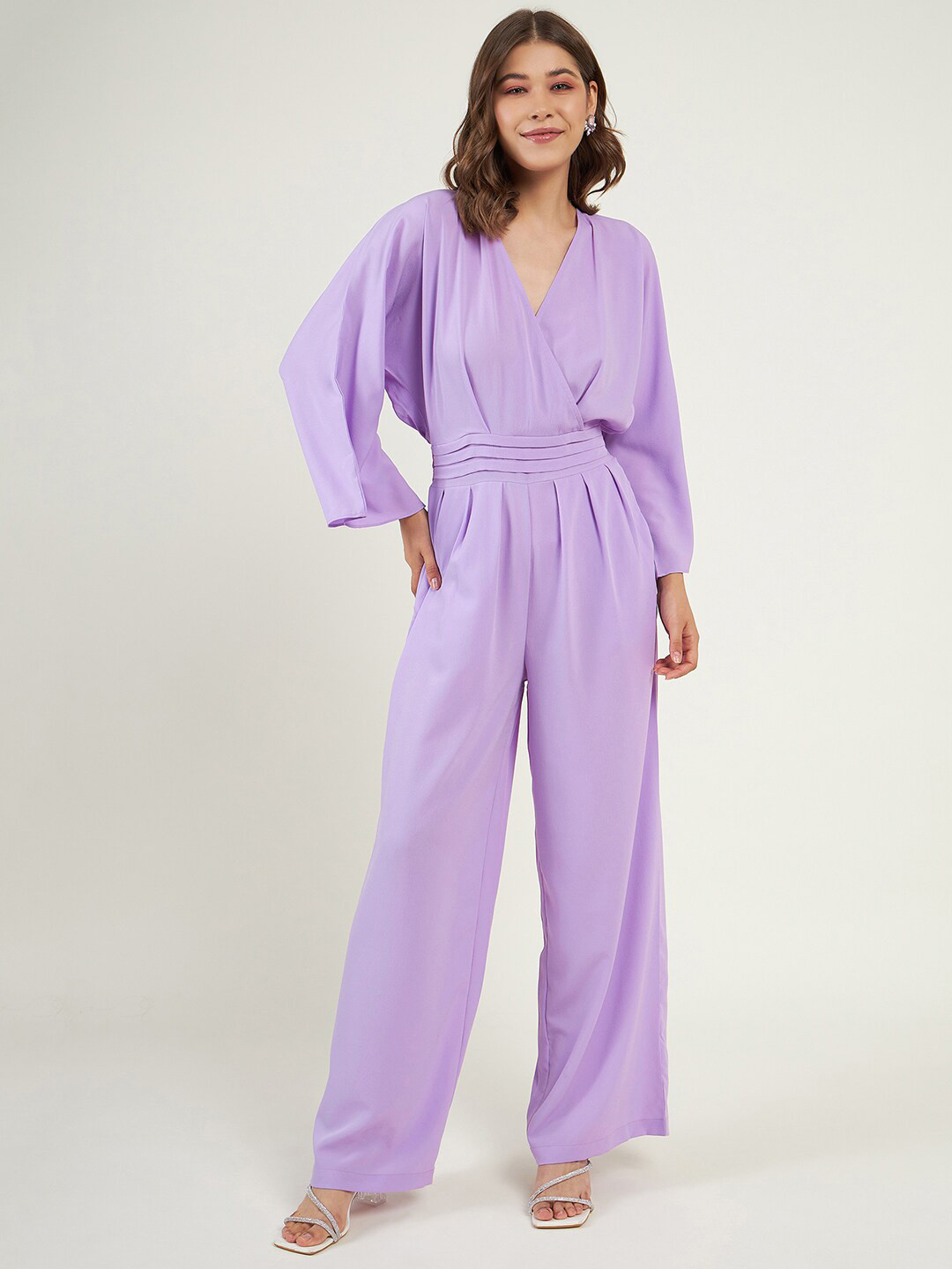 JUNE & HARRY V-Neck Basic Jumpsuit